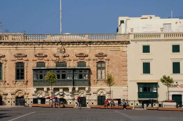 Malta, malebné město valetta — Stock fotografie