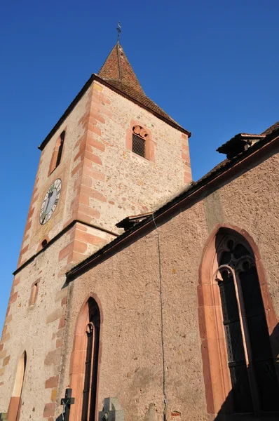 Haut Rhin, il pittoresco villaggio di Hunawihr in Alsazia — Foto Stock