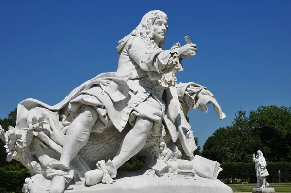 Picardie, the picturesque castle of Chantilly in Oise — Stock Photo, Image