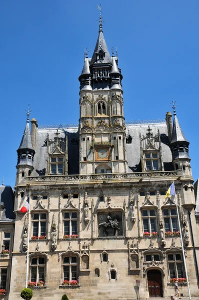 Picardie, la mairie pittoresque de Compiègne à Oise — Photo