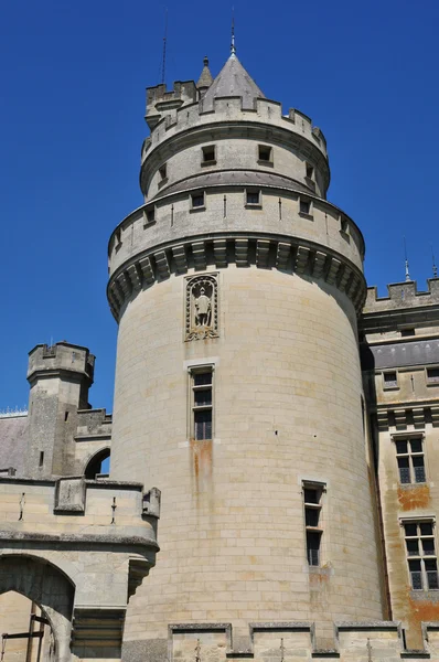 Picardie, the picturesque castle of Pierrefonds in Oise — Stock Photo, Image