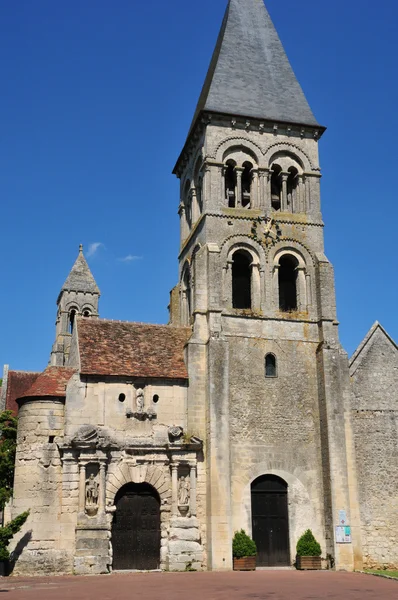 Ile de france, historyczne kościół morienval — Zdjęcie stockowe