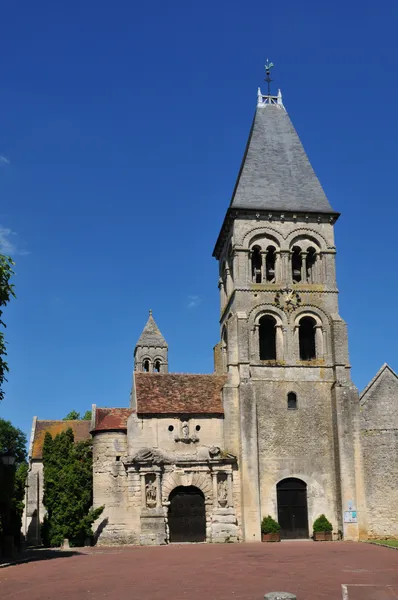 Ile de france, morienval tarihi kilise — Stok fotoğraf