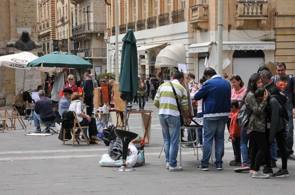 Malta, valetta pitoresk kenti — Stok fotoğraf