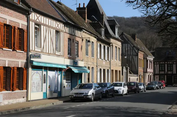 Normandie, de schilderachtige stad van les andelys — Stockfoto