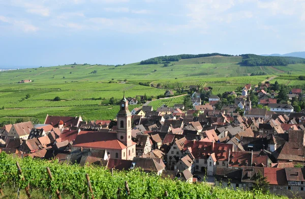 France, picturesque village of Riquewihr in Alsace — Stock Photo, Image
