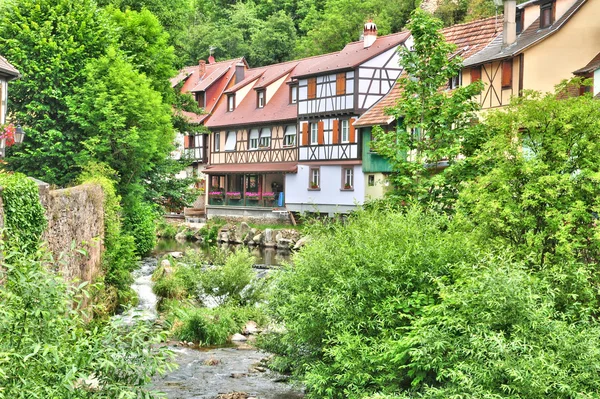 Haut-rhin, a festői város kaysersberg elzászi — Stock Fotó