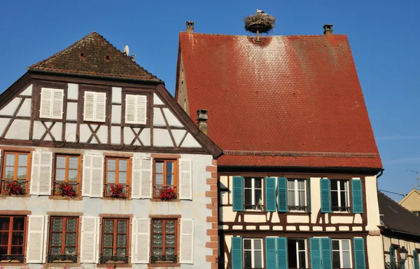 Haut Rhin, la pintoresca ciudad de Ribeauville en Alsacia — Foto de Stock