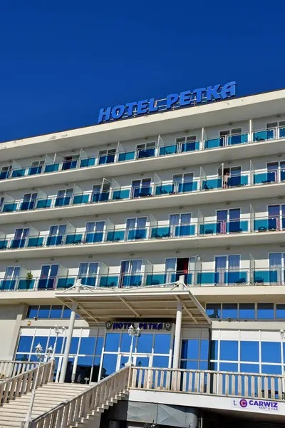 Dubrovník Chorvatsko Září 2021 Hotel Blízkosti Nového Přístavu — Stock fotografie
