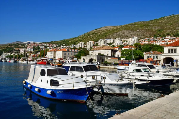 Dubrovnik Kroatië September 2021 Nieuwe Haven — Stockfoto