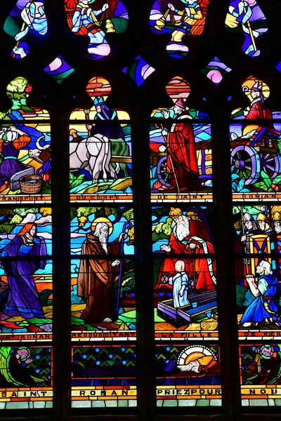 Locronan France May 2021 Saint Ronan Church — Stock Photo, Image
