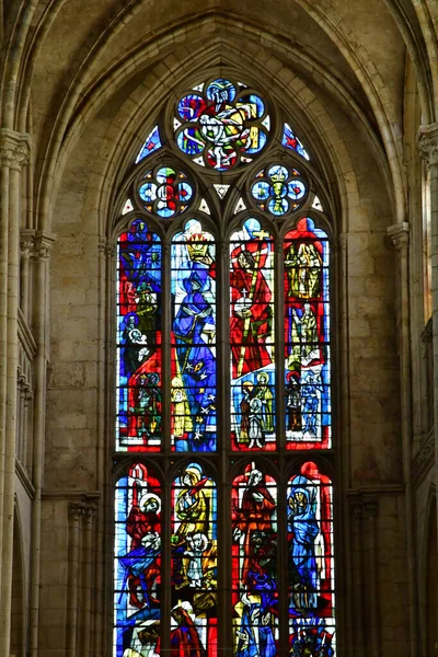 Les Andelys Francja Czerwca 2021 Kolegialny Kościół Notre Dame — Zdjęcie stockowe