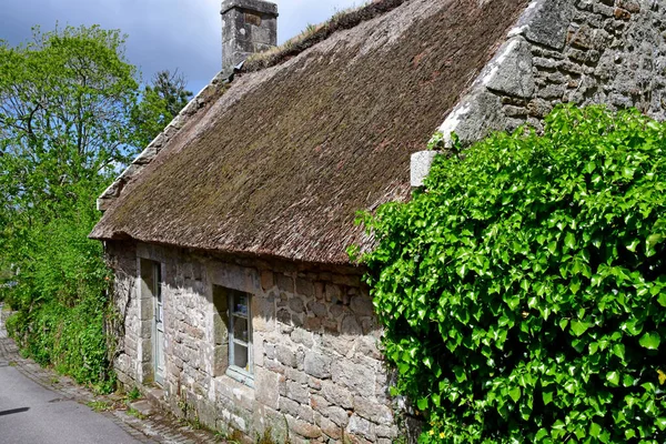 Locronan Francia Maggio 2021 Pittoresco Borgo Antico — Foto Stock