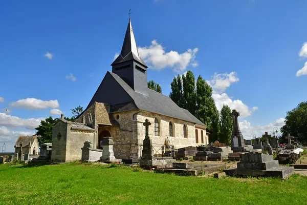 Farceaux Frankrijk Augustus 2021 Pittoreske Kerk Saint Vaast — Stockfoto