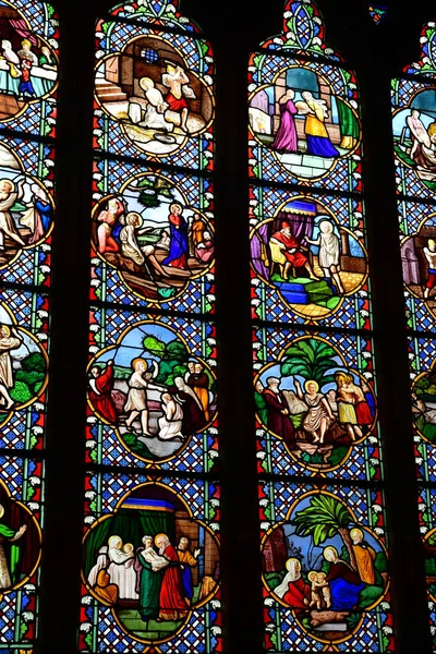 Quimper Fransa Mayıs 2021 Saint Corentin Katedrali — Stok fotoğraf