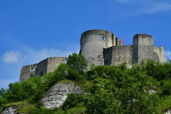 Les Andelys Γαλλία Ιουνίου 2021 Κάστρο Chateau Gaillard — Φωτογραφία Αρχείου