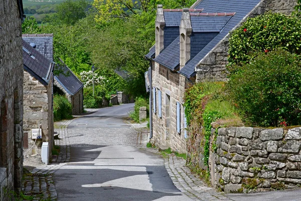 Locronan Francia Maggio 2021 Pittoresco Borgo Antico — Foto Stock