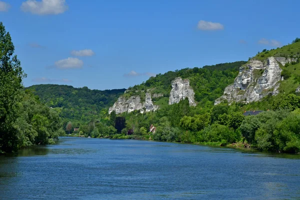 Les Andelys Frankrike Juni 2021 Floden Seine — Stockfoto