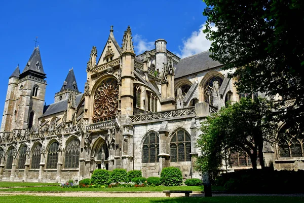 Les Andelys France June 2021 Collegiate Church Notre Dame — Stock Photo, Image