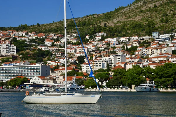 Дубровник Хорватия Сентября 2021 Года Новый Порт — стоковое фото