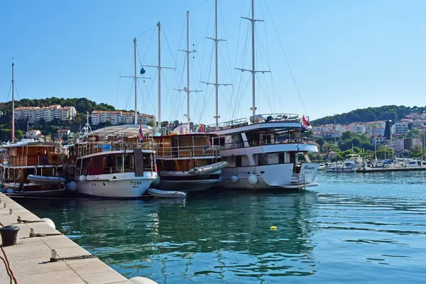 Dubrovnik Kroatien September 2021 Den Nya Hamnen — Stockfoto