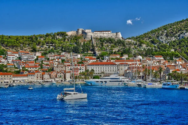 Hvar Croatia September 2021 Picturesque Old City — 스톡 사진