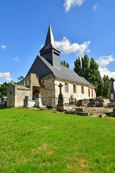 Farceaux Francia Agosto 2021 Pittoresca Chiesa Saint Vaast — Foto Stock