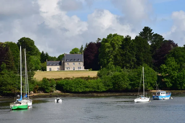 Finistere Francia Mayo 2021 Hermoso Castillo Entre Benodet Quimper Río — Foto de Stock