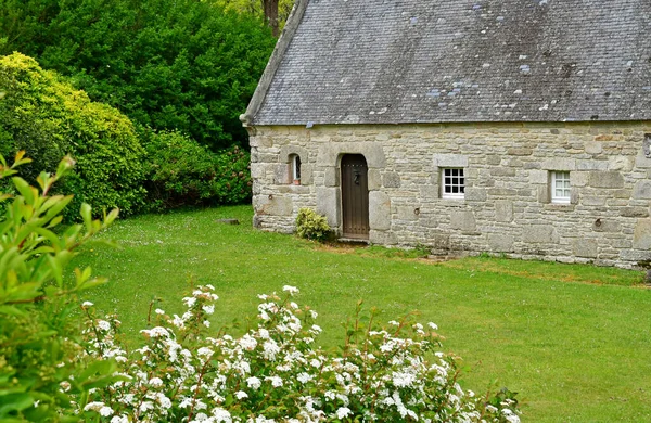 Locronan Francia Maggio 2021 Pittoresco Borgo Antico — Foto Stock