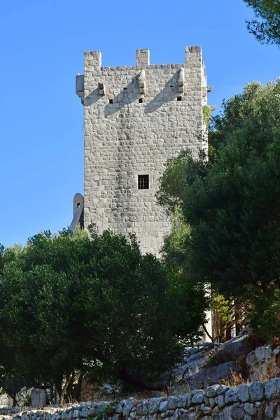 Île Mljet Croatie Septembre 2021 Monastère Bénédictin — Photo