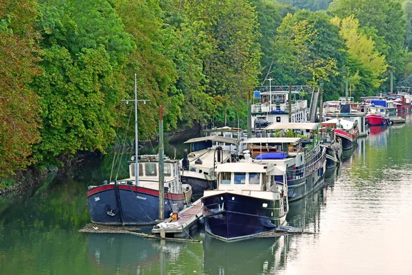 Poissy Francie Září 2021 Malebný Ile Migneaux — Stock fotografie