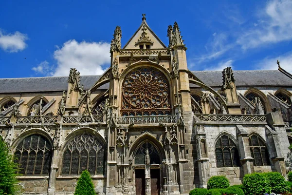 Les Andelys France June 2021 Collegiate Church Notre Dame — Stock Photo, Image