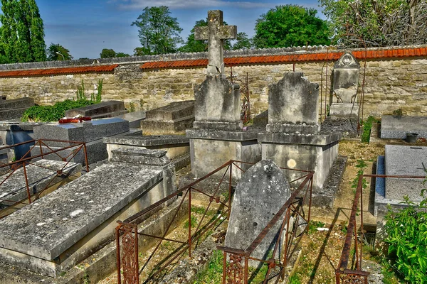 Verneuil Sur Seine Francia Septiembre 2021 Cementerio —  Fotos de Stock