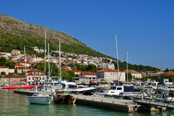 Dubrovnik Kroatië September 2021 Nieuwe Haven — Stockfoto