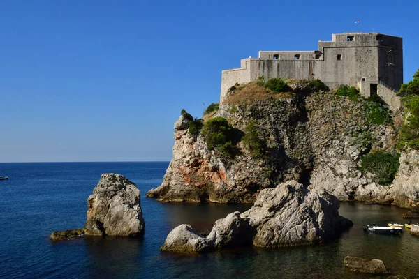 Dubrovnik Croatia September 2021 Picturesque Fort Lovrijenac — Stock Photo, Image