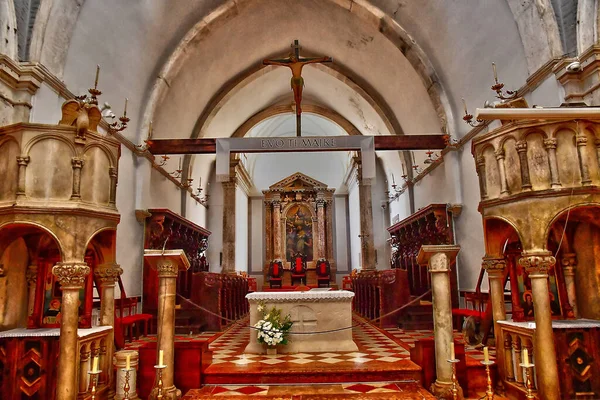 Hvar Croácia Setembro 2021 Catedral São Etienne — Fotografia de Stock