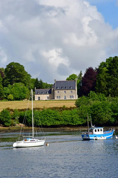 Finistere France May 2021 Beautiful Castle Benodet Quimper Odet River — Stock Photo, Image