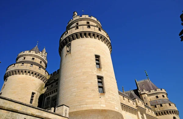 Pierrefonds Francia Aprile 2017 Storico Castello Restaurato Eugene Viollet Duc — Foto Stock