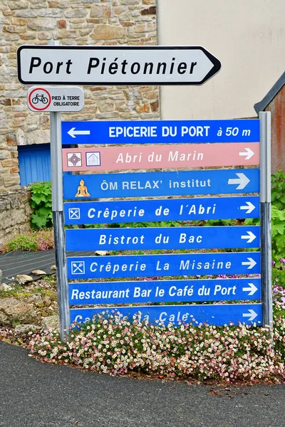 Combrit Sainte Marine France May 2021 Street Sign Picturesque Village — Stock Photo, Image