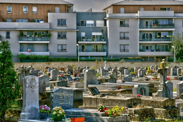 Verneuil Sur Seine Frankrike September 2021 Kyrkogården — Stockfoto