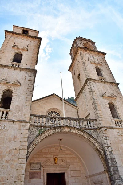 Kotor Monténégro Septembre 2021 Pittoresque Cathédrale Saint Tryphon — Photo