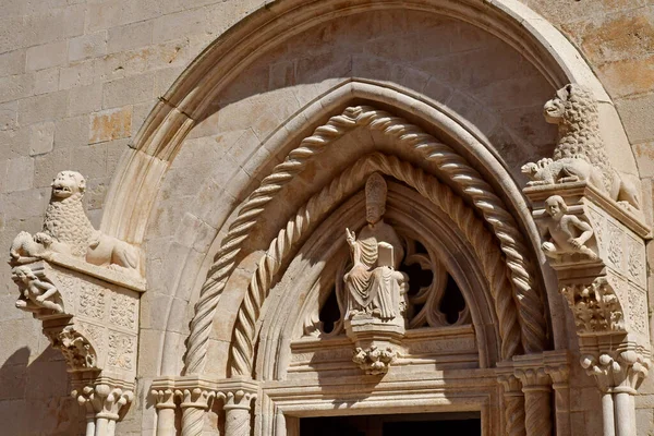 Korcula Croácia Setembro 2021 Catedral São Marcos — Fotografia de Stock