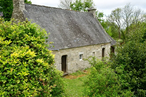 Locronan Francia Maggio 2021 Pittoresco Borgo Antico — Foto Stock