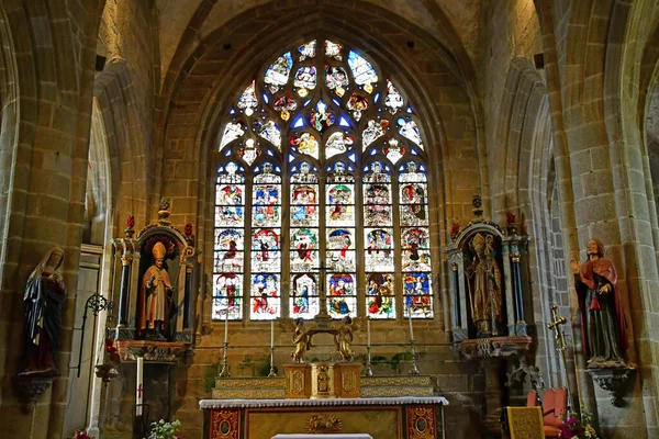 Locronan Francia Mayo 2021 Iglesia San Ronan —  Fotos de Stock