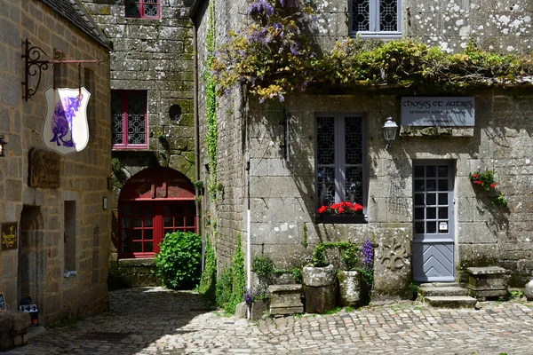 Locronan Francia Maggio 2021 Pittoresco Borgo Antico — Foto Stock