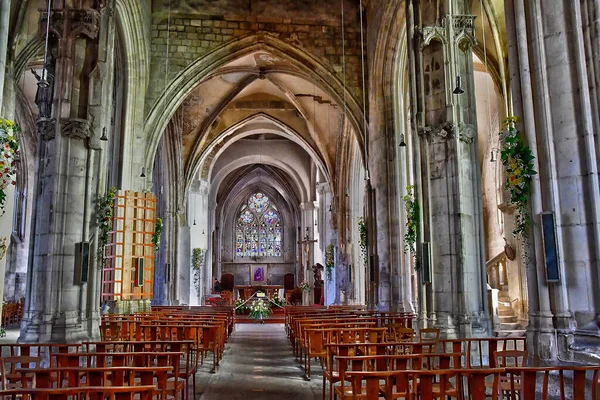 Dives Sur Mer Francja Listopada 2021 Kościół Notre Dame — Zdjęcie stockowe