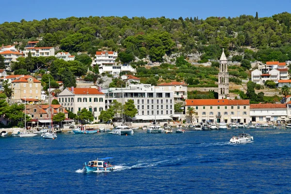 Hvar Kroatien September 2021 Den Pittoreska Gamla Staden — Stockfoto