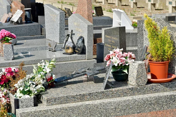 Verneuil Sur Seine Francia Settembre 2021 Cimitero — Foto Stock