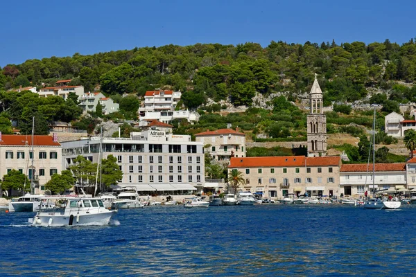 Hvar クロアチア 2021年9月3日 絵のように美しい旧市街 — ストック写真