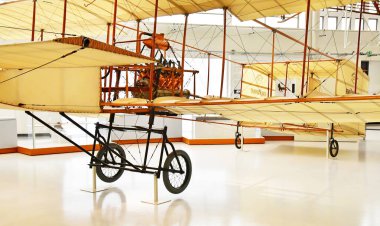 Le Bourget; France - july 31 2021 : Voisin N 1 bis in the air and space museum clipart